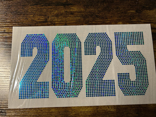 2025 Aqua Spangle Transfer (transfer only or on clothing)
