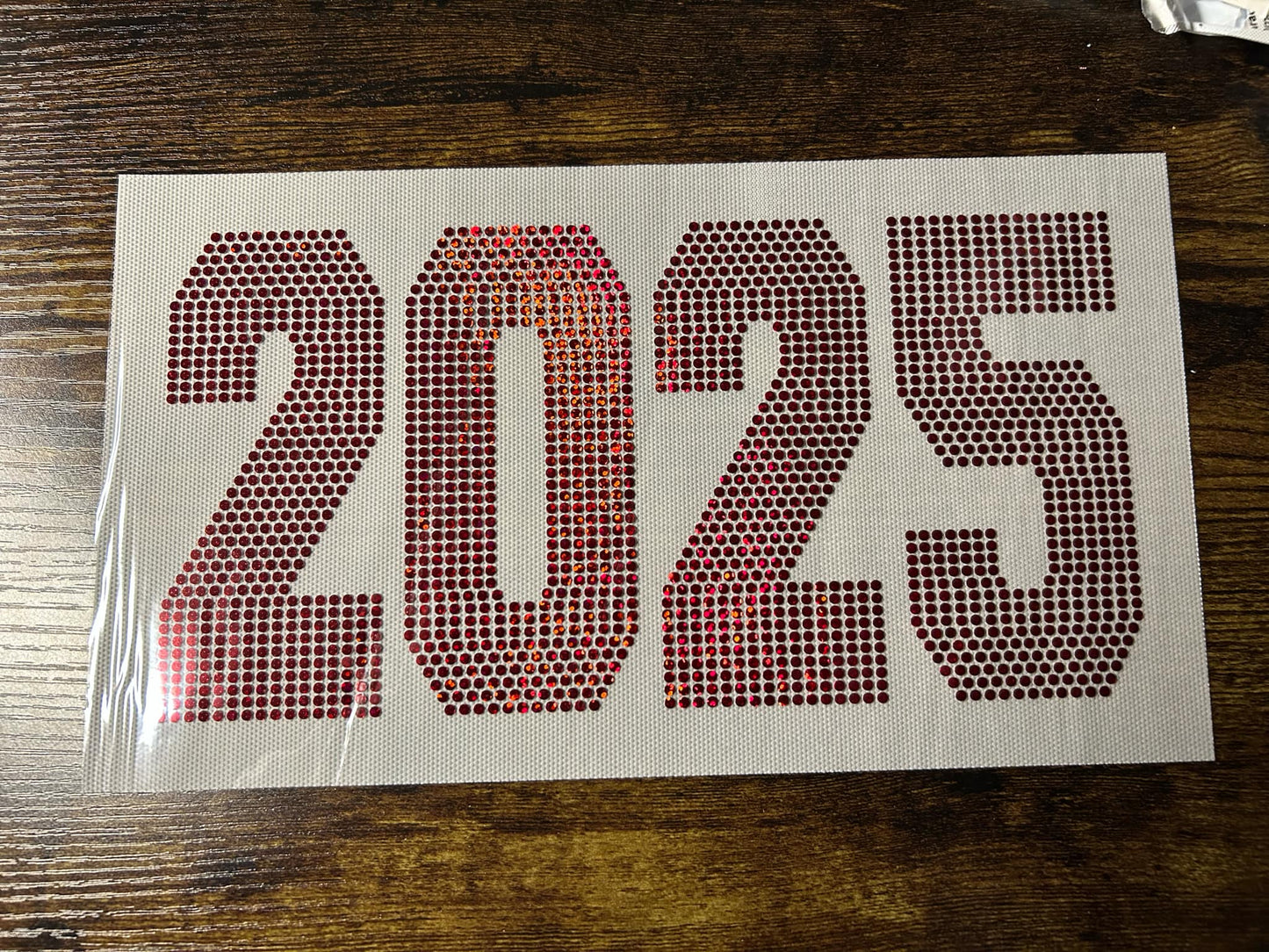 2025 Red Spangle Transfer (transfer only or on clothing)