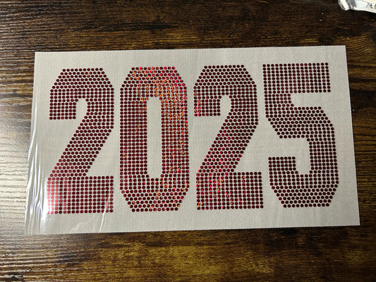 2025 Red Spangle Transfer (transfer only or on clothing)