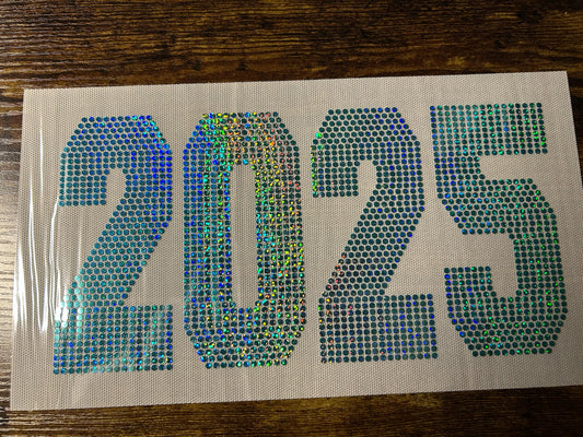 2025 Teal Spangle Transfer (transfer only or on clothing)