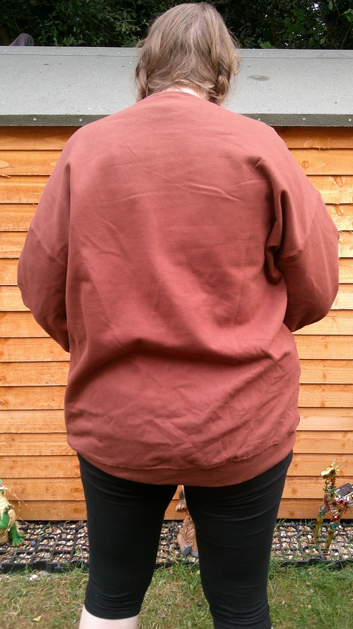 'A Coffee A Day Keeps The Grumpy Away' embroidered chocolate brown sweatshirt