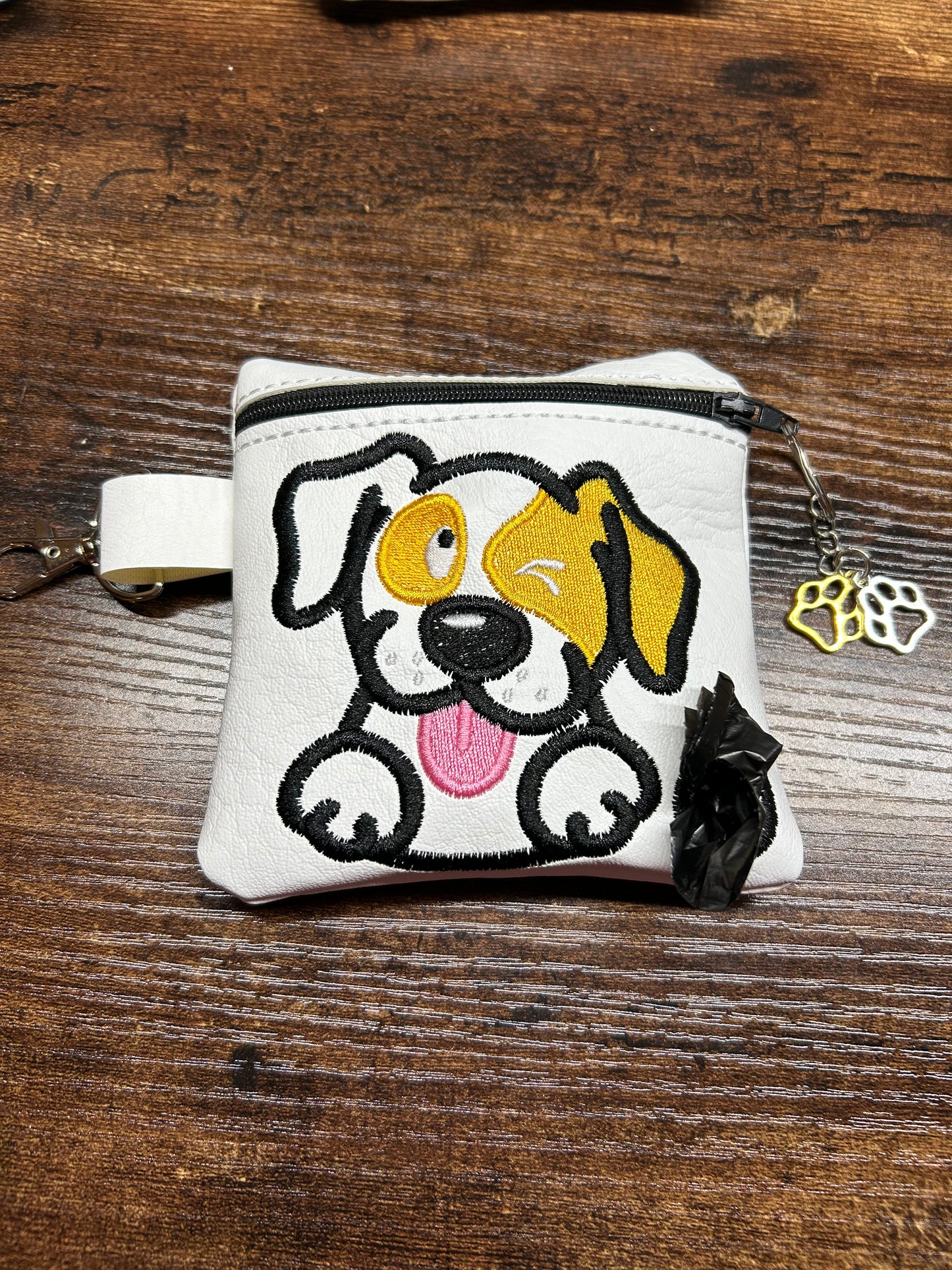 Patch Embroidered Pet Poo Bag Holder