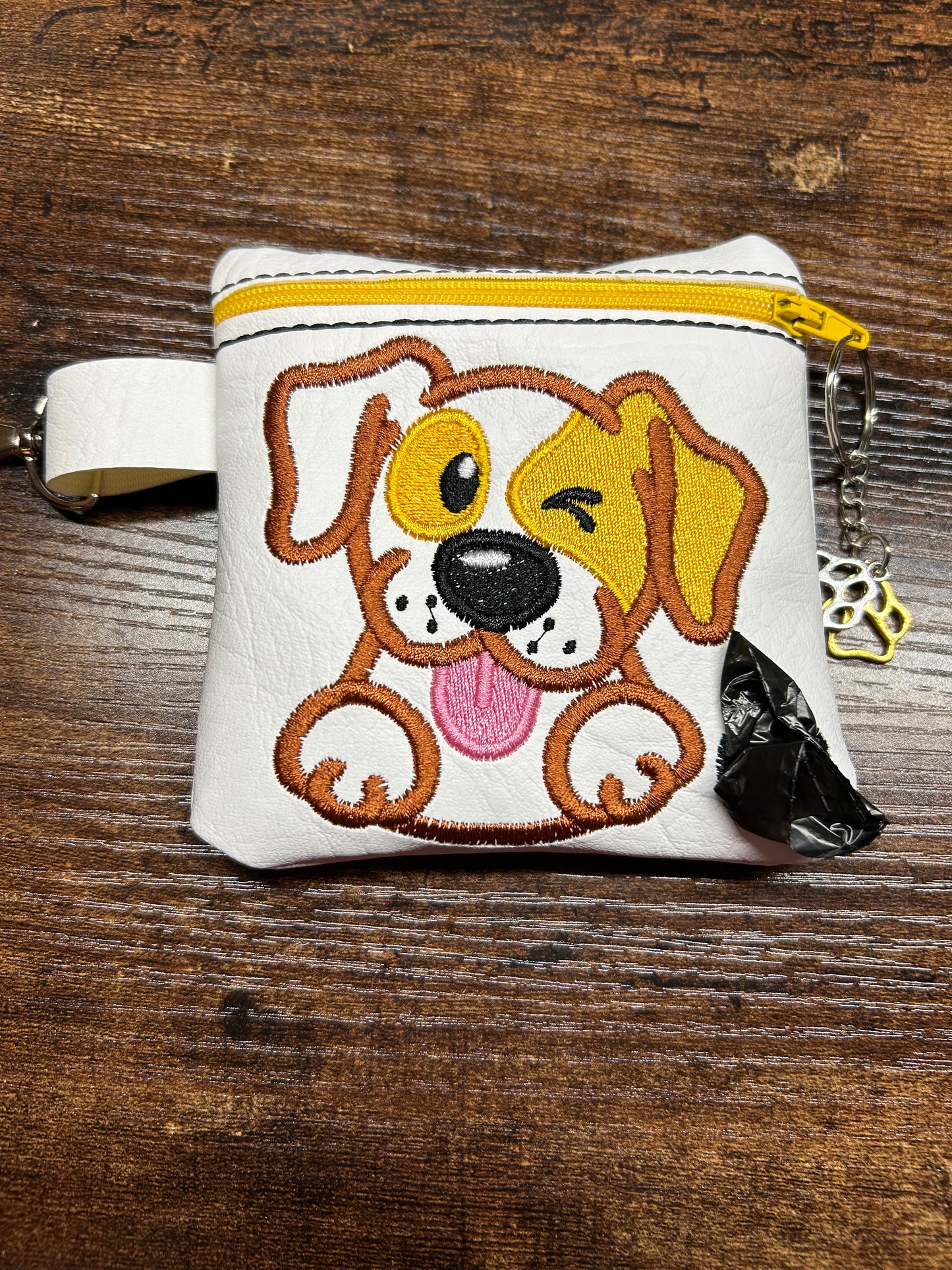 Patch Embroidered Pet Poo Bag Holder