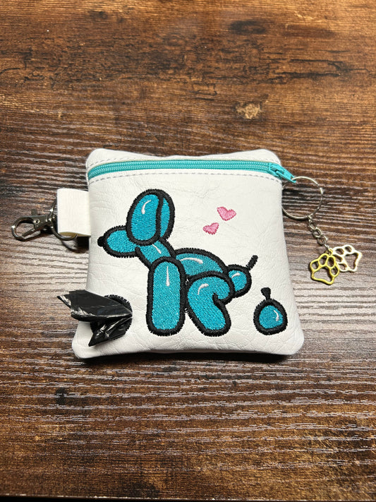 Balloon Dog Embroidered Pet Poo Bag Holder