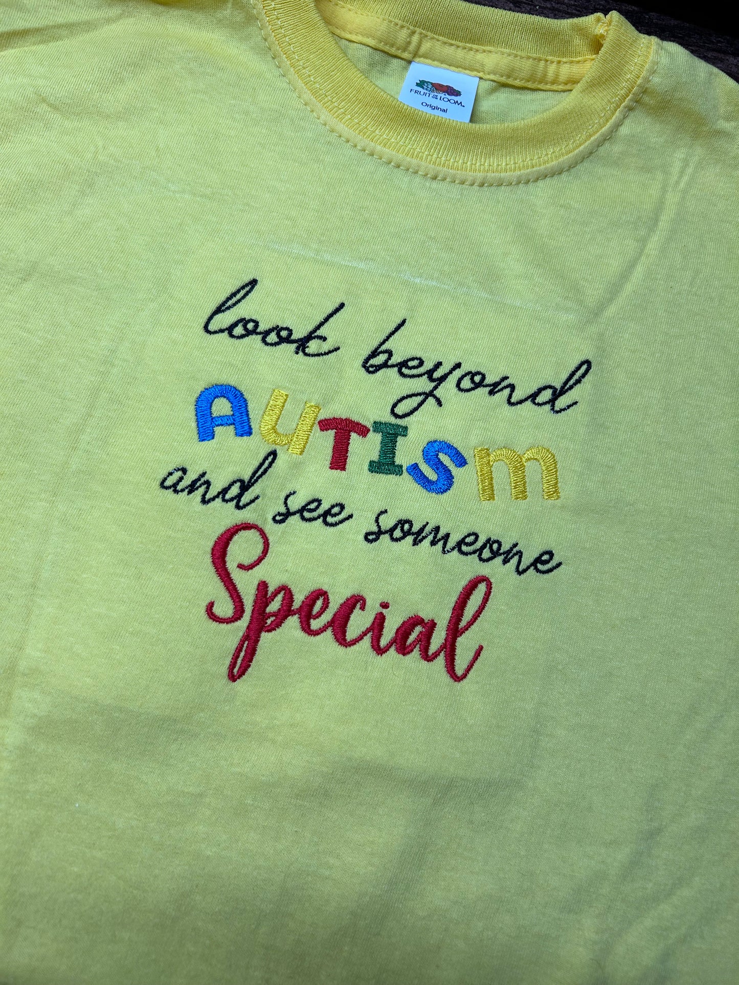 Children's Autistic Embroidered T-shirt