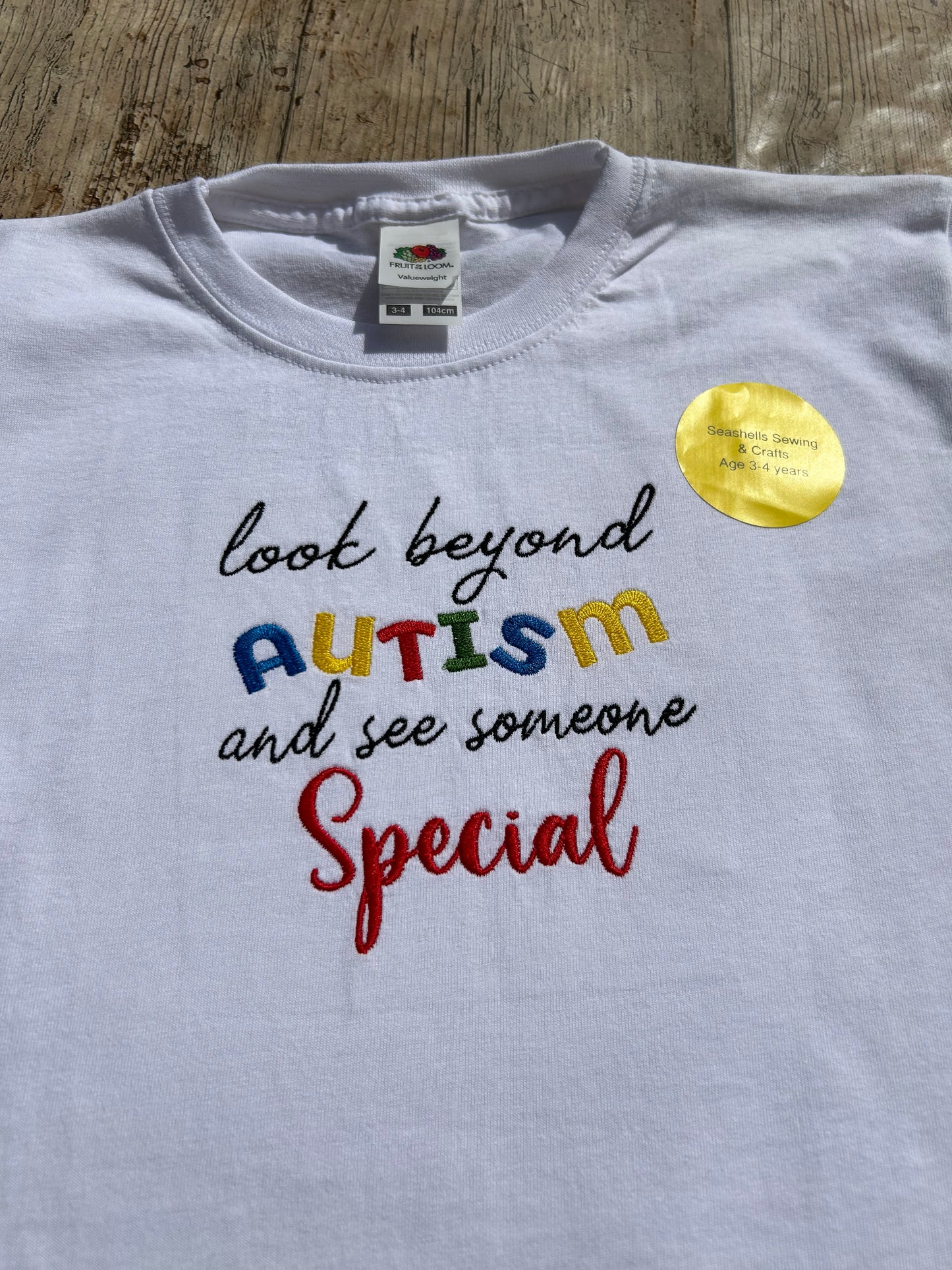 Children's Autistic Embroidered T-shirt