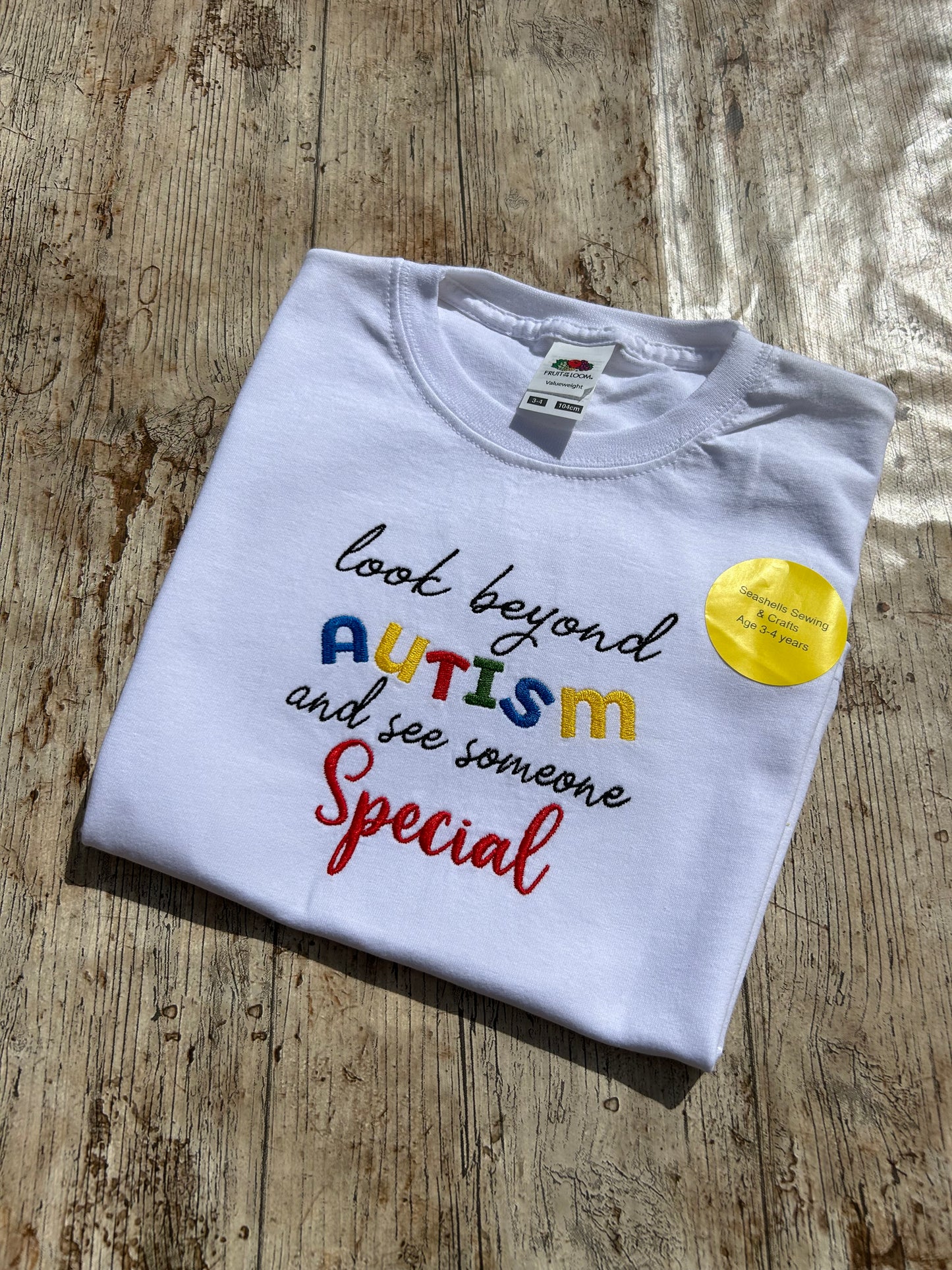 Children's Autistic Embroidered T-shirt
