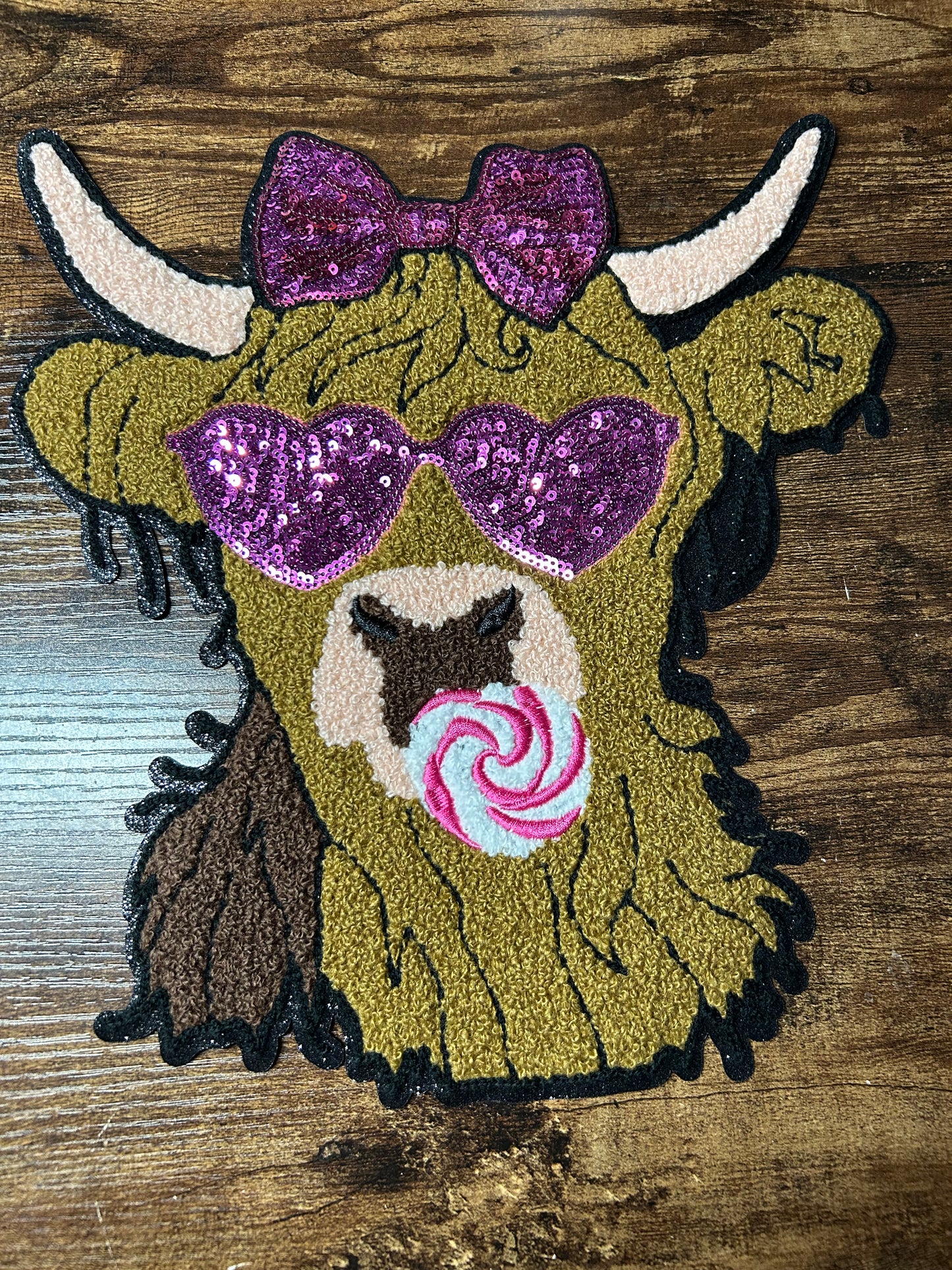 Highland Cow Patch (patch only or on clothing)