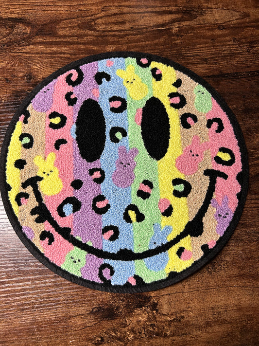 Happy Face Bunnies Chenille Patch (patch only or on clothing)