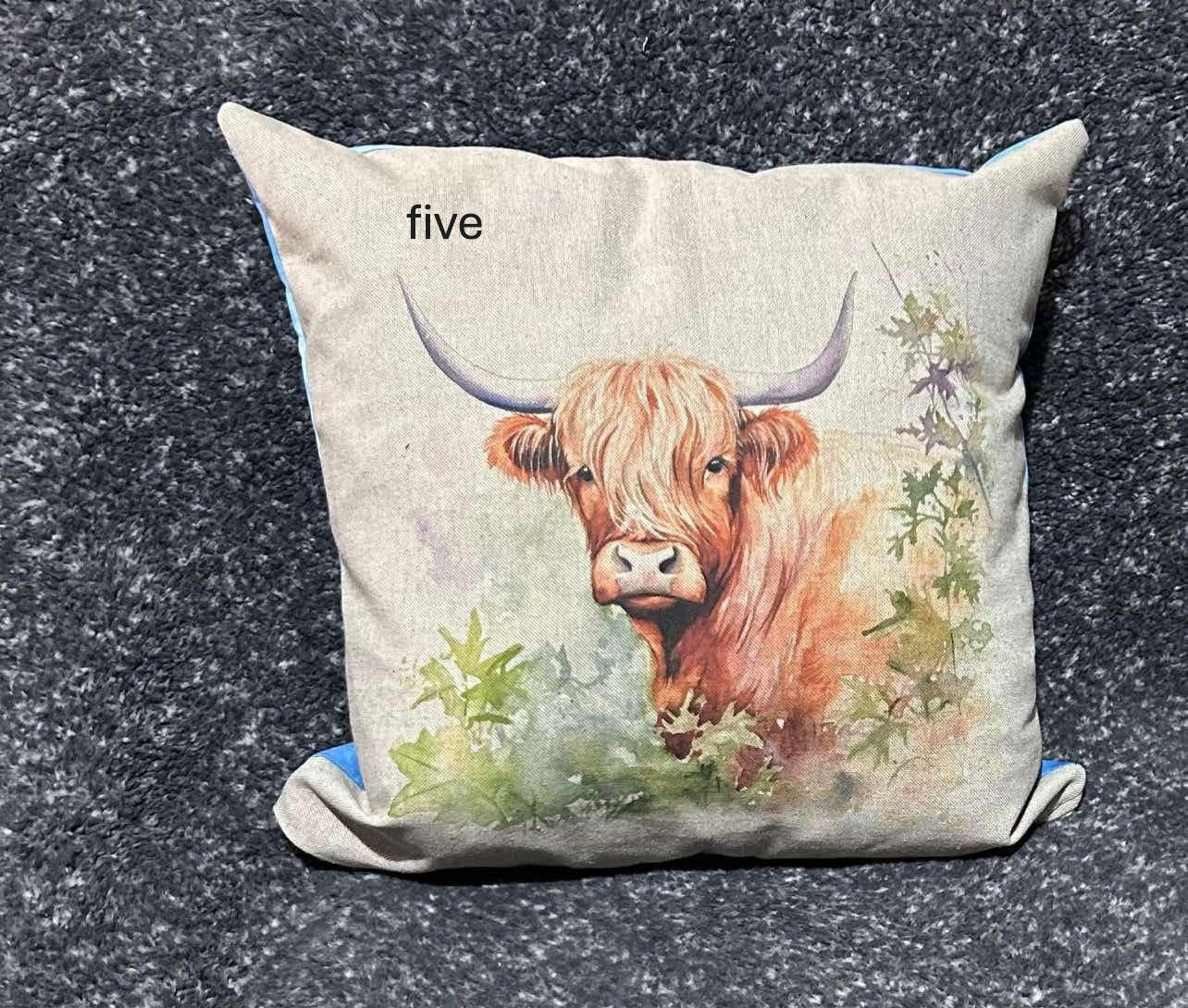 Highland Cow with 6 to choose from