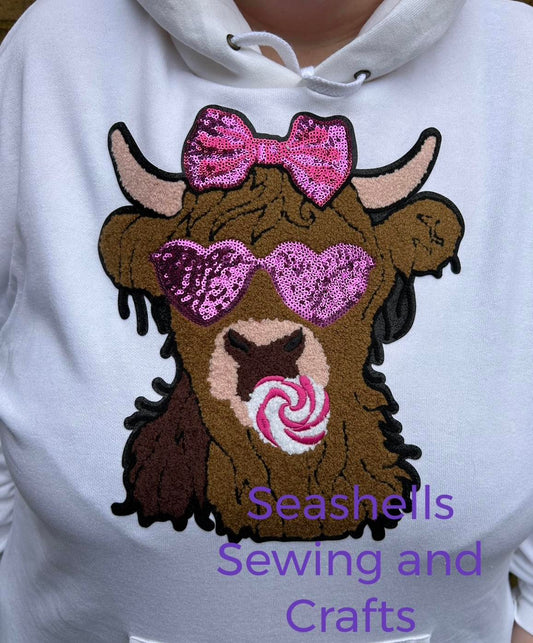 Highland Cow Patch (patch only or on clothing)