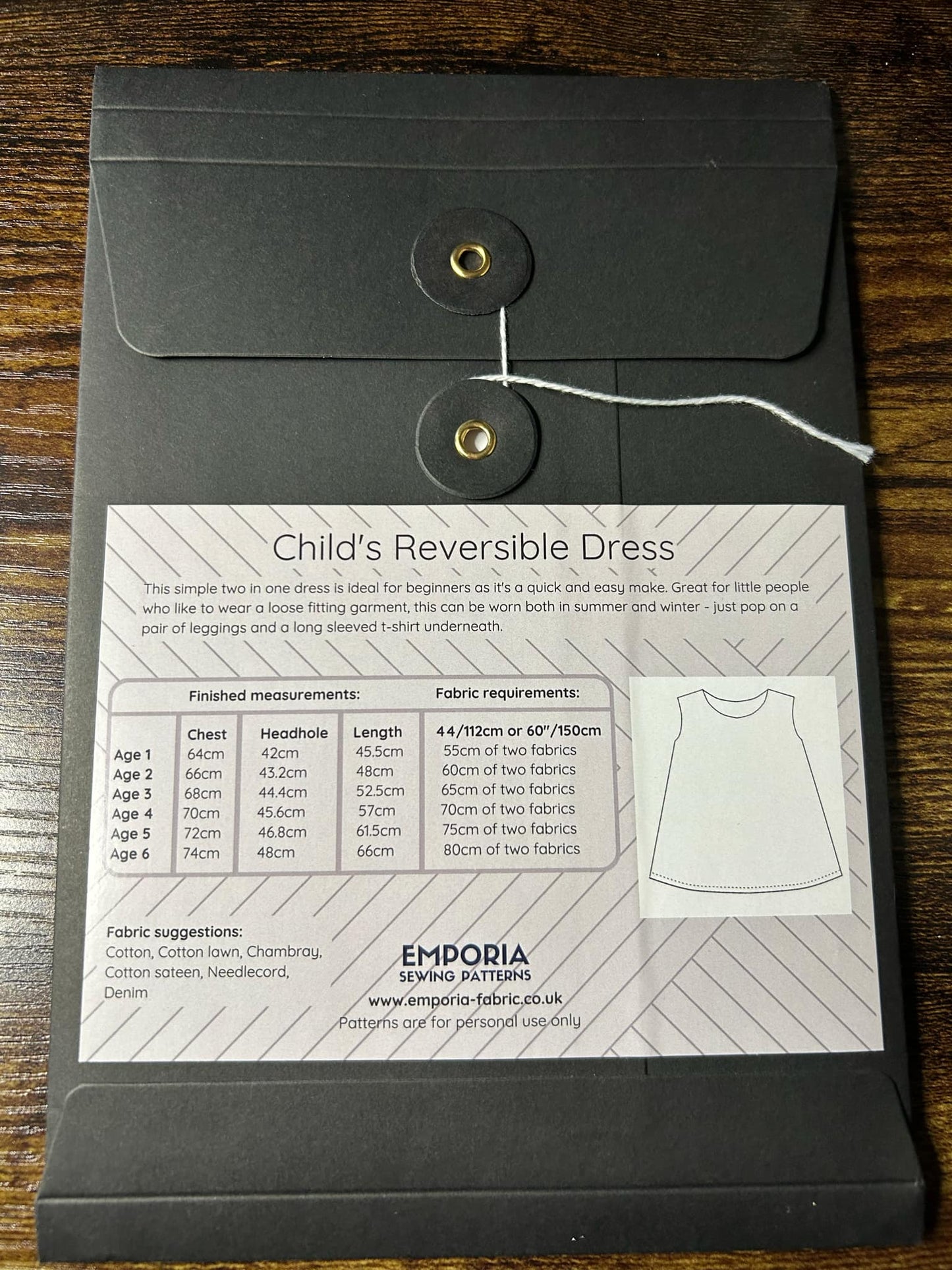 Emporia Reversible Dress ages 1-6