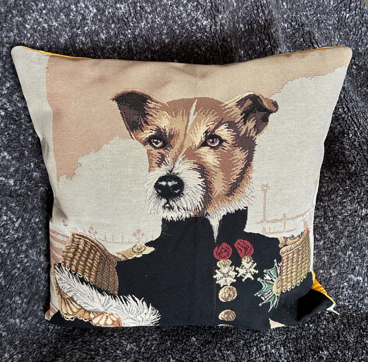 Napoleon Dog Tapestry Cushion